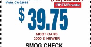 Smog Check Coupon Vista